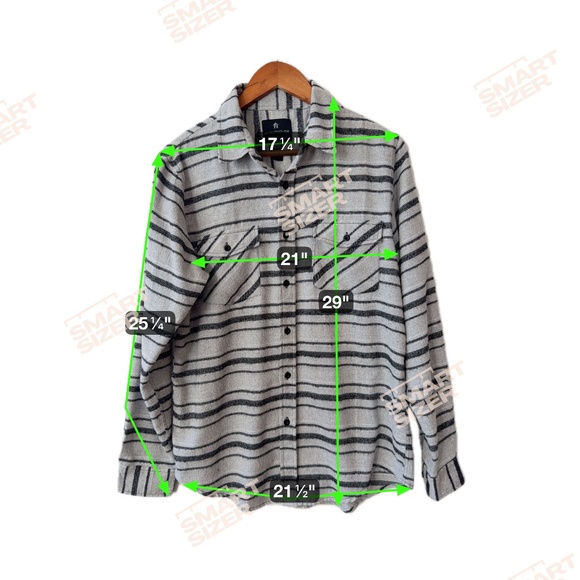 Men’s Medium Shouthouse long sleeve button up Grey Striped Flannel Super Soft - Picture 9 of 9